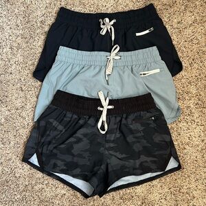 Lot of 3 Vuori Clementine 2.5 “ athletic shorts.